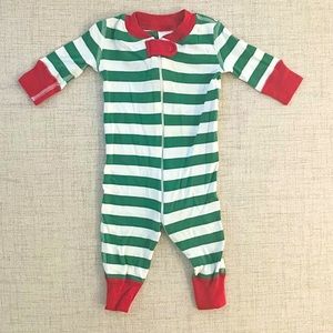 Hanna Andersson Baby Striped Zip Sleeper Size 0-6 Months